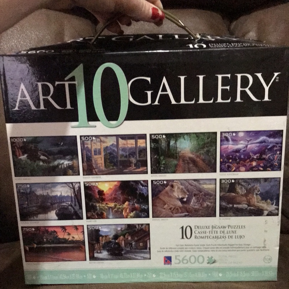 10 deluxe jigsaw puzzles 5600 total pieces by Art Gallery individually wrapped!